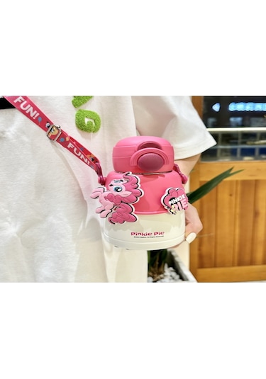 Hangfox Hasbro My Little Pony 316 Çelik Termos Bardak 600ml - Çift İçecek Memiş/doğru , Isı Ve Soğuk Saklama, Çocuklar İçin, Okul, Dışarıda Taşınabilir Pembe
