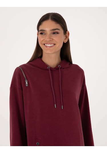 Pierre Cardin Kadın Vişne Sweatshirt 50309057-vr223 Vişne