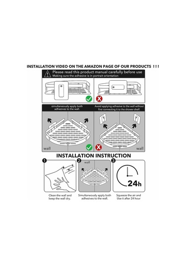 Delinmeyen Alüminyum Depolama Rafı Banyo Organizasyon Rafı, Geniş Kenarlı Tek Katmanlı Üçgen - Siyah