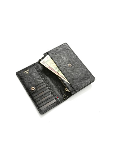 Black Cüzdan & Kartlık Kadın Diğer 2812 Roncato Flother Skın Wallet Telephone Card Holder Siyah