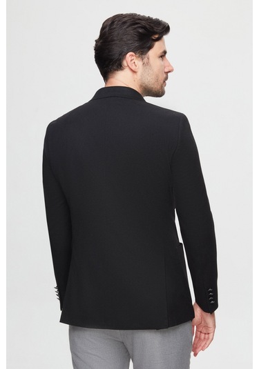 Twn Slim Fit Siyah Kumaş Ceket 5ef04dd024881 001