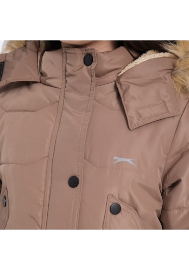 Slazenger CAMRON Çocuk Kapüşonlu Bej Mont & Kaban