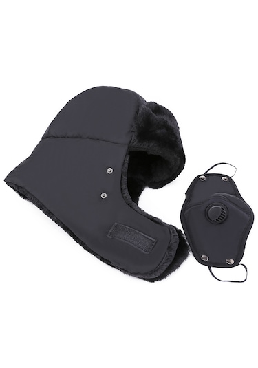 Unisex Outdoor Kışlık Bere Maskeli Şapka Kırmızı
