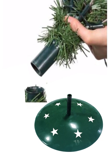 150 Cm Yılbaşı Çam Ağaç Seti 10 Metre Pilli Rgb Ledli Işık Tepe