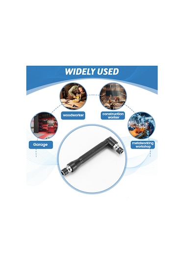 L Şeklinde 1/4 İnç Altıgen Anahtar Çift Başlı Dik Açı Tornavida Uçları