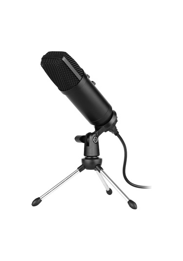 Usb Kondansatör Mikrofon: Net Ses, Gerçek Zamanlı İzleme, Metal Tripod Ve Rüzgarlık Dahil