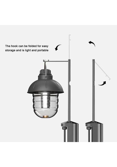 Hafif Alüminyum Alaşımlı Işık Tutucu Katlanabilir Lamba,siyah Siyah Siyah
