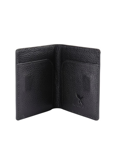 Karalı Hakiki Deri Kartlık Siyah K593-1 Siyah