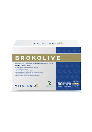 Vitafenix Brokolive Brokoli Ekstresi Ve Bitki Ekstreleri İçeren Takviye Edici Gıda 60 Kapsül