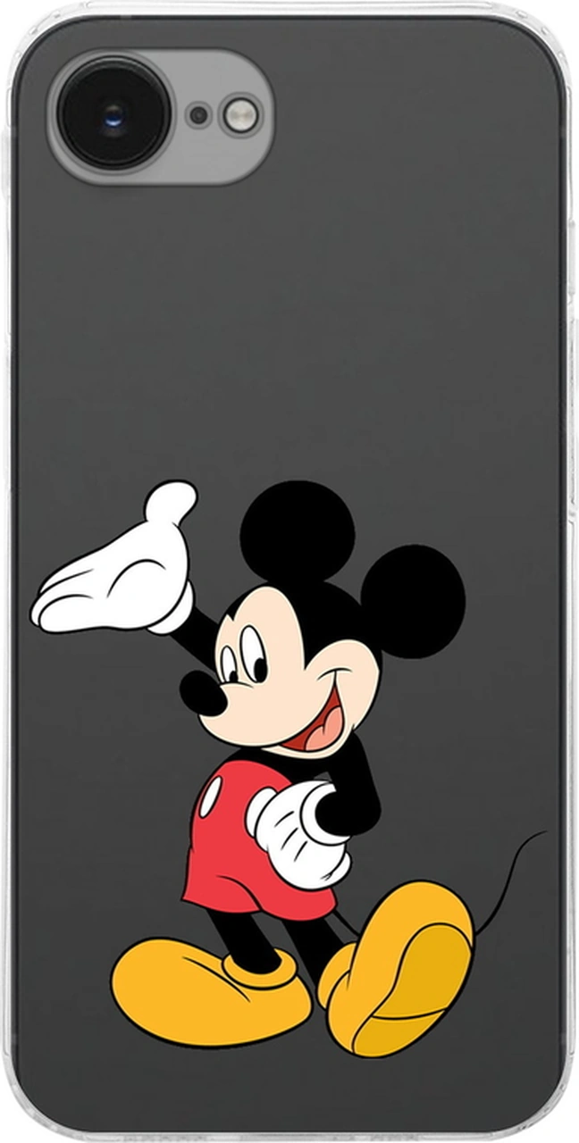 Apple Uyumlu iPhone 16e İle Mickey Mouse 3 Baskılı Kamera Korumalı Şeffaf Kılıf