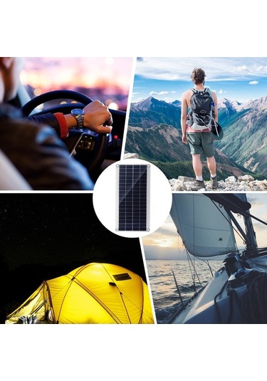 Pazly İkili Usb Portlu Yüksek Verimli Polikristal Güneş Paneli Dıy Kamp Şarj Cihazı İphone Uyumlu