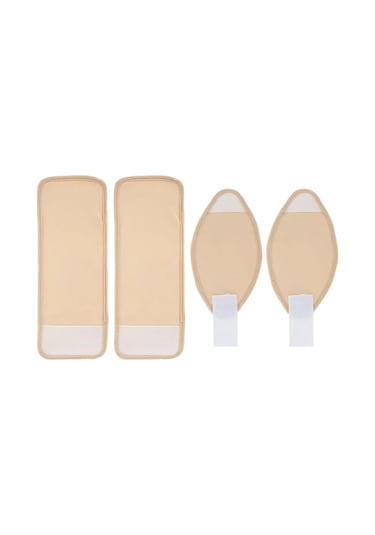 Qingmipy "yeniden Kullanılabilir 4'lü Hint Yağı Pedi Seti - Diz Ve Ayaklar İçin Sızıntı Önleyici"