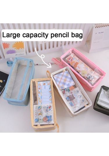 2'li Paket Marker Kalem Kalem Kutusu Okul Malzeme Çantası Mavi Th