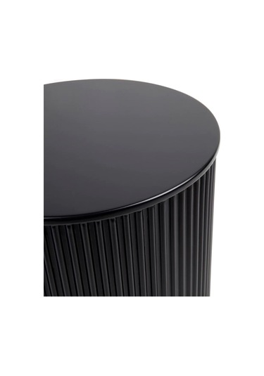 Tropico Bohem Ahşap Yan Sehpa Siyah