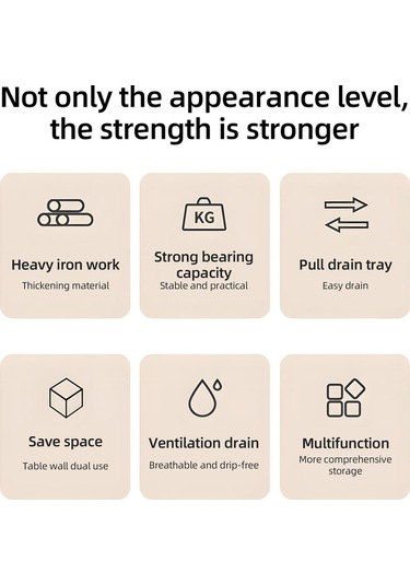 Jms Mutfak Lavabo Caddy Organizatör Karbon Çelik Duvara Monte Tezgah Havlu Rafları Sünger Tutucu Siyah