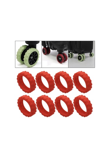 Homyl 8 Parça Seyahat Bavulları Tekerlek Kapağı Daha Sessiz D