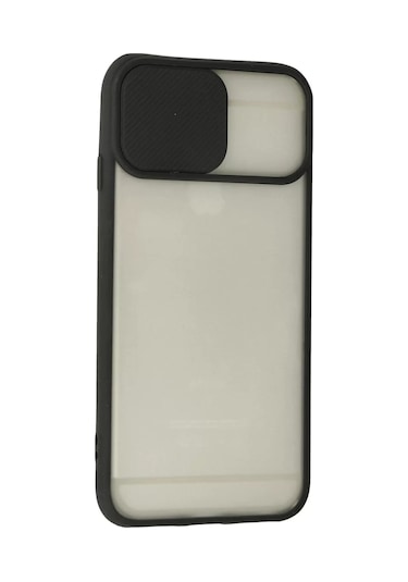 Newface Apple Apple iPhone Uyumlu  6 Plus Kılıf Palm Buzlu Kamera Sürgülü Silikon - Siyah