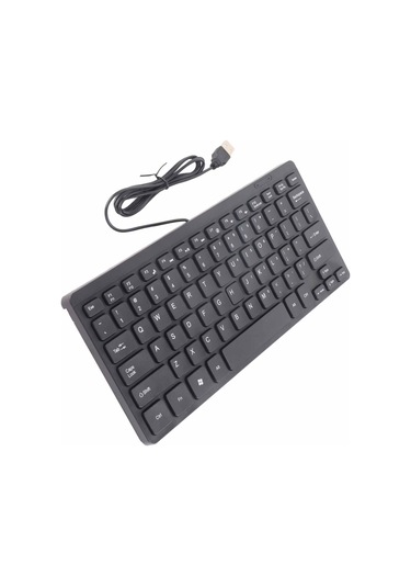 Yuntech01 Küçük Boylu Dayanıklı Usb Klavye - Abs Malzeme, 1.1m Kablolu, 10m Tuş Ömrü, Masaüstü Boşluk Tasarrufu, Bilgisayar Uyumlu