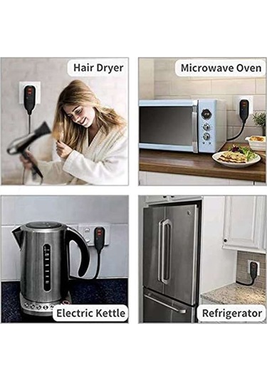 Xurunkeji Abd Fişi, 2 Adet Gfcı Fiş Değiştirme 3 Uçlu, Otomatik Sıfırlama 15 Amper Listelenen Toprak Kaçak Akım Devre Kesici Adaptörü Değiştirme