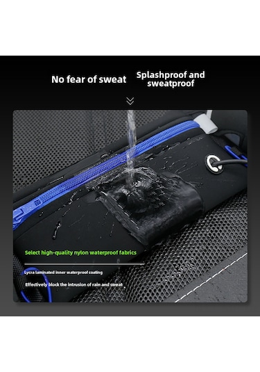 Mufunye Yeşil Spor Bel Çantası - Su Matarası Bölmesiyle Unisex, Spor, Koşu, Bisiklet İçin Su Geçirmez Cep Telefonu Kart Depolama Tek Beden Çok Renkli