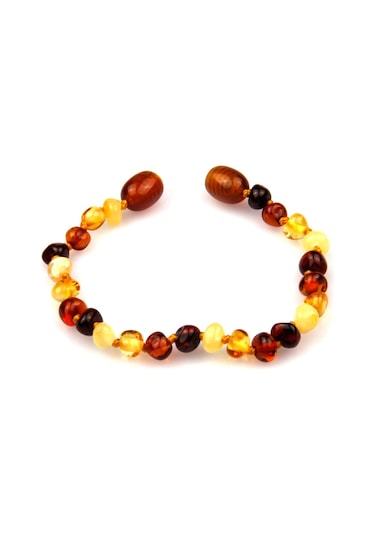 Sertifikalı Kehribar Bebek Diş Bileklik Çok Renkli