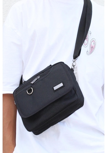 Mergenshoes Svn Sv70 Siyah Polyester Kumaş Erkek El Omuz Çantası Siyah