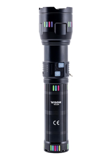 Wison Uzun Menzilli El Feneri 60watt 5500 Lümen Ws-1150 Siyah