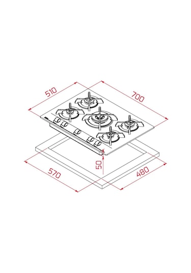 Teka GBC 75030 KBC BK Ankastre Ocak