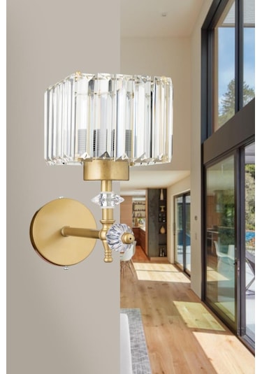 İstanbul Avize Cabo Tekli Eskitme K-10 Kristal Taşlı Aplik Eskitme