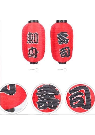 Japon Feneri Sushi Temalı H:58cmd:30cm