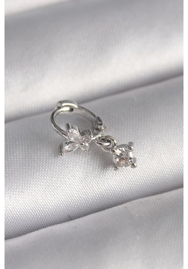 316l Çelik Gümüş Renk Zirkon Taşlı Kelebek Model Sallantı Detay Tragus Piercing Gümüş 316l Çelik Gümüş Renk Zirkon Taşlı Kelebek Model Sallantı Detay Tragus Piercing Gümüş