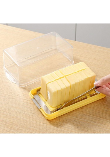 Kapaklı Tereyağı Kesici Saklama Kutusu Kapaklı Peynir Pişirme Saklama Kullanışlı Tereyağı Kabı Diğer