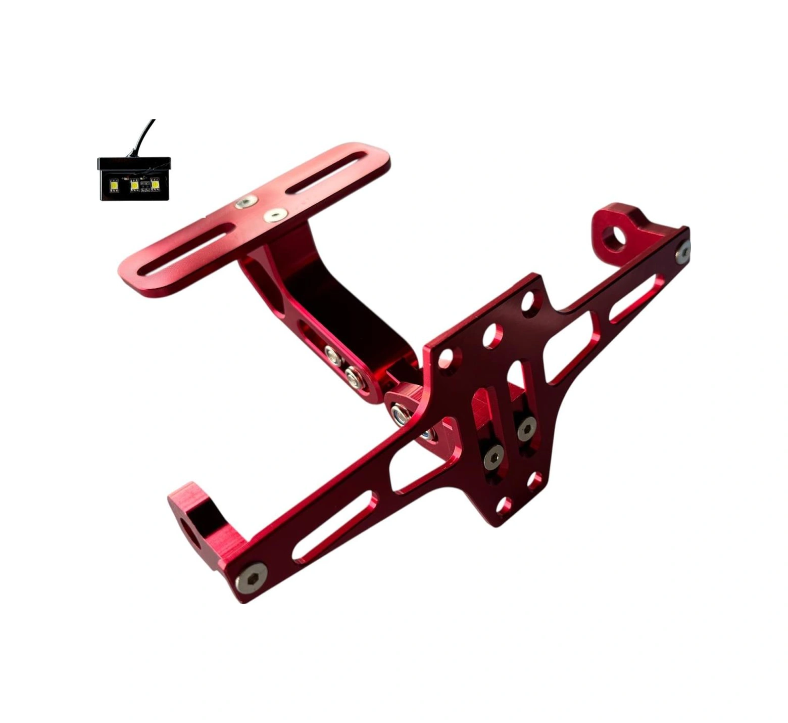 Katlanır Plakalık Cnc Ledli Kırmızı