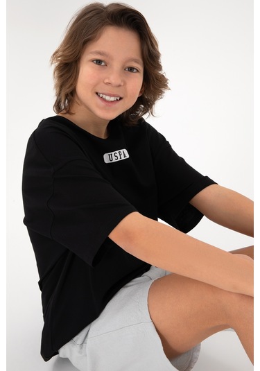 U.s. Polo Assn. Erkek Çocuk Siyah Tişört 50298982-vr046 Siyah