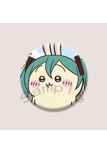 Sevimli Chiikawa Rozeti Karikatür Animasyon Periferik Yaka Iğneler Teneke Yuvarlak 58mm Style 06 58mm