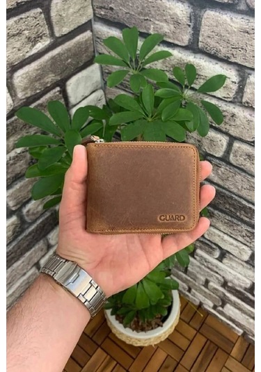 Derije Hakiki Deri Antik Taba Fermuarlı Yatay Mini Cüzdan T1488 Çok Renkli