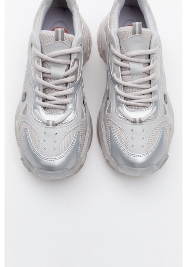 Lecce Gümüş Gri Kadın Spor Ayakkabı Gri - Gümüş
