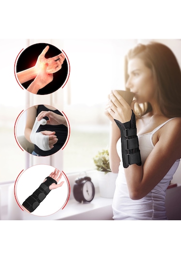 Xindoker El Bileği Tutan Kalkan: Yara, Kırık Ve Çarpık İçin Alüminyum Levha Ve Konforlu Kumaş, 23x10.5cm, 1 Adet