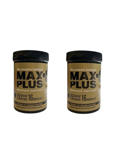 Maxplus 550gr Doğal Bitkisel İçerik 15 Mineral Vitamin 16 Amino Asit, Kilo Almaya Destek İçecek, 2 A