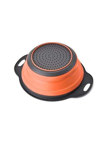 Cbtx Yaratıcı Katlanır Sebze Meyve Depolama Sepeti Organizatör Drenaj Sepeti, L, Boyut: 29.5 23.5 10cm Turuncu