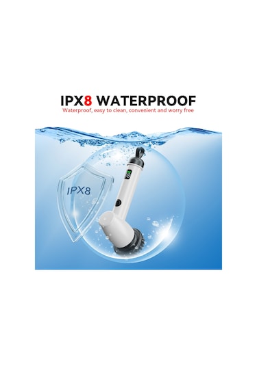 Yaozixa Yeni Elektrikli Temizleme Fırçası Çok İşlevli El Tipi Çelik Yün Elektrikli Bulaşık Yıkama Fırçası Ocak Zemin Temizleme