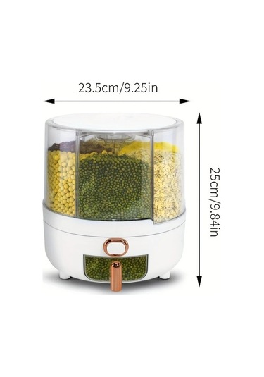 Liangmei 6 Bölmeli 360 Dönen Hava Geçirmez Gıda Saklama Kabı - Diğer