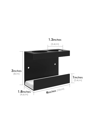 Liangmei Alüminyum Duvara Monte Elektrikli Diş Fırçası Tutucu 2 Adet Beyaz Gri