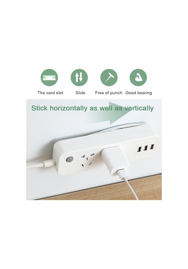 Konesam Beyaz Yumurta Şekilli Usb Adaptör Tutucu - 10kg Taşıma Kapasitesi İle Duvar Montajlı Sabitleyici Diğer