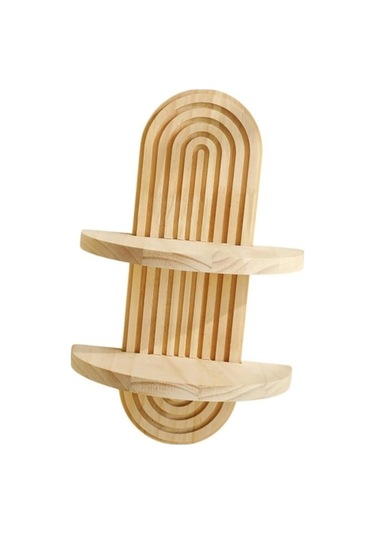 Yatak Suntek Raf Odun Kreş Dekoratif Dekor Boho Asma 21.5cmx35cm Rx Odun Odun