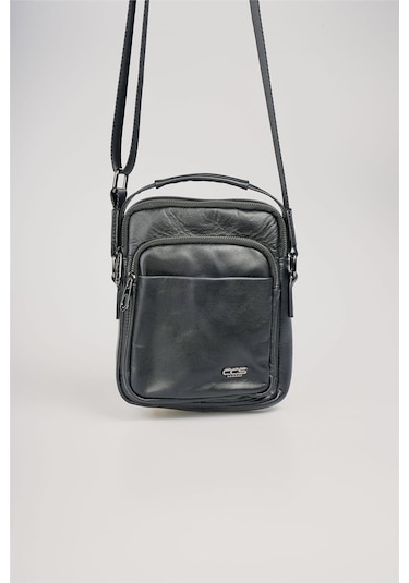 Ççs 31591 Hakiki Deri Askılı Çanta Siyah