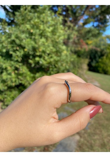 Sarmal Gümüş Kadın Zarif Yüzük Sevgiliye Hediye