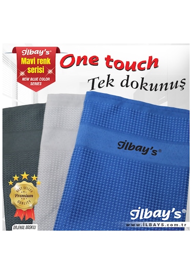 İlbay's 3 Lü Mavi Renk Serisi Mik. Fib. Tem.bezi 40x60cm
