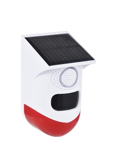 Novahub Jms Güneş Hareket Sensörü Alarmı Dış Mekan Güneş Alarmı 120db Yüksek Siren Led Strobe Işıklar Ses Güvenliği