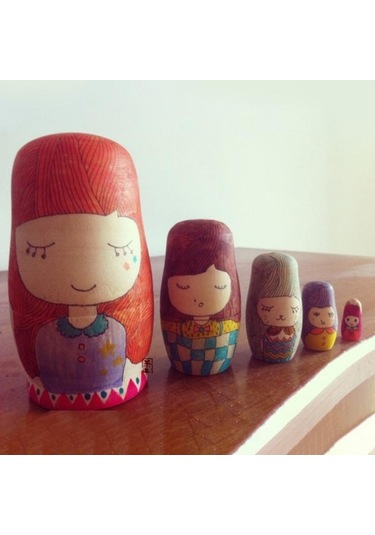 Yerleştirme Bebekleri Ahşap Bitmemiş Matryoshka Benzersiz Hediye Ev Dekorasyonu